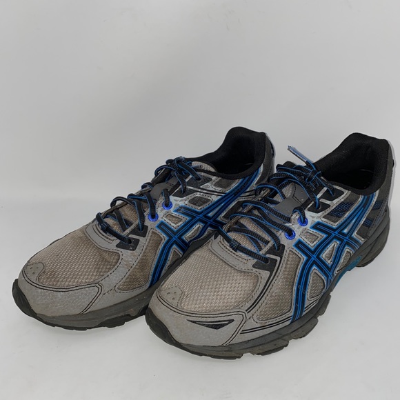 Asics Other - Asics Mens Gel Venture 6 T7G1N Gray Blue Run Trail Shoes Size 9.5